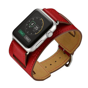 Leather Cuff Bracelet for Apple Watch All Series