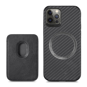 Magnetic Card Holder XR Carbon Fiber Pattern Phone Case - B@zzar Store