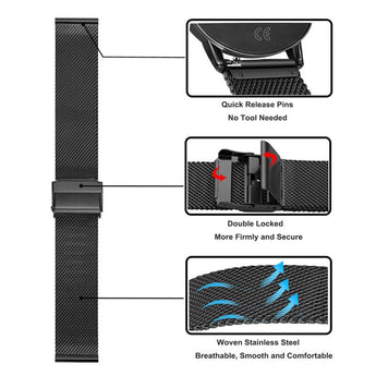 Milanese Stainless Steel Band For Galaxy Watch 4 - B@zzar Store